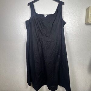 Ava & Viv Women's Black Sleeveless A-Line Dress Square Neck Plus Size 24